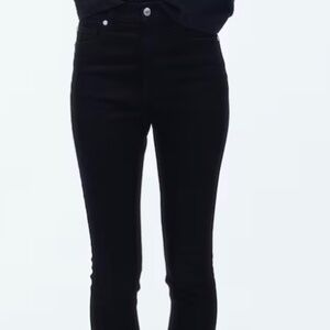 H&M Women’s Black High Rise Skinny Jeans Size 14 Stretch Denim Cotton Blend